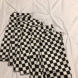 Checkerboard Mini Skirts